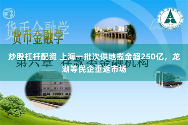 炒股杠杆配资 上海一批次供地揽金超250亿，龙湖等民企重返市场