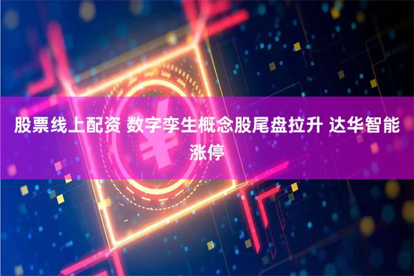 股票线上配资 数字孪生概念股尾盘拉升 达华智能涨停