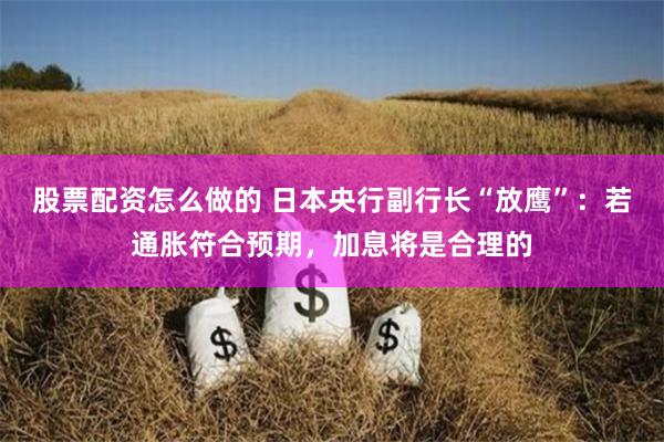 股票配资怎么做的 日本央行副行长“放鹰”：若通胀符合预期，加息将是合理的