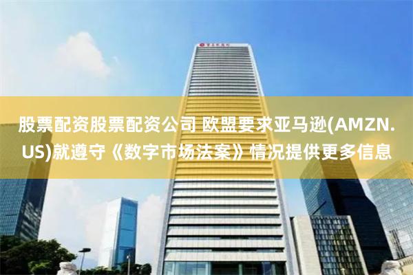 股票配资股票配资公司 欧盟要求亚马逊(AMZN.US)就遵守《数字市场法案》情况提供更多信息